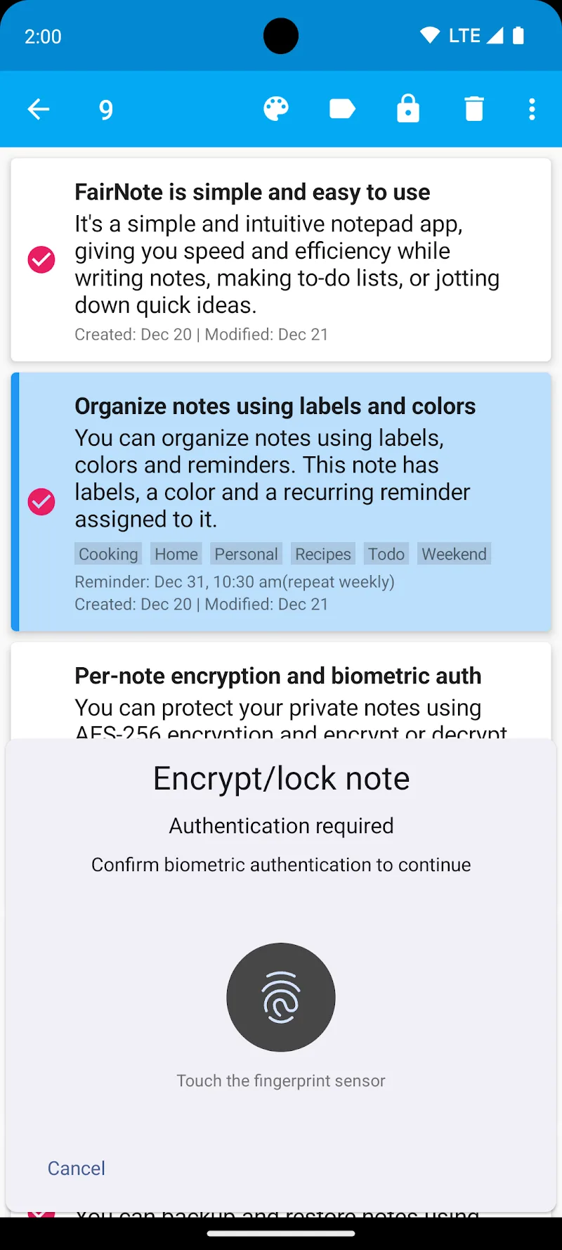FairNote - Fast Notepad Notes screenshot 1