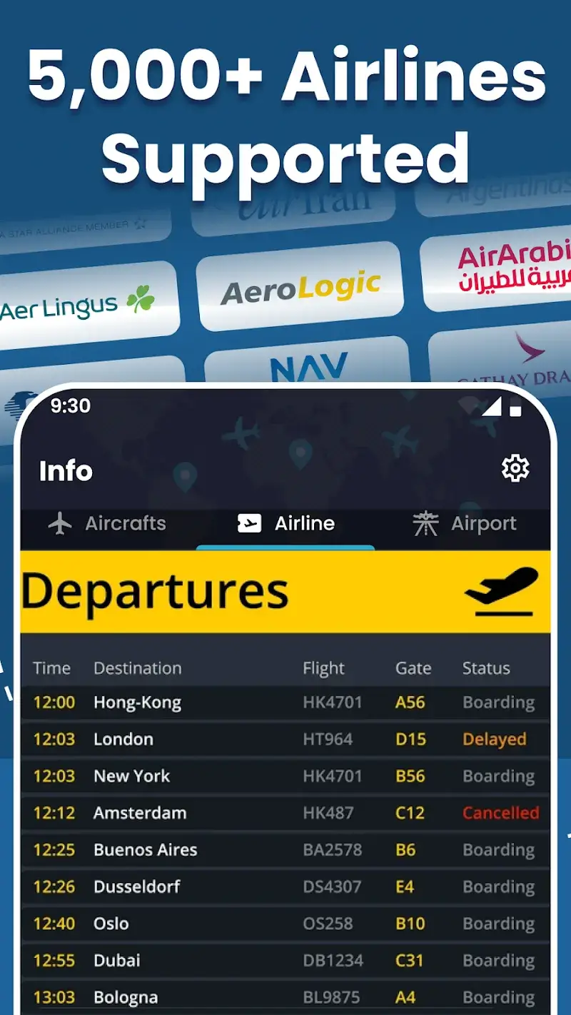 Flymat: Live Flight Tracker screenshot 1