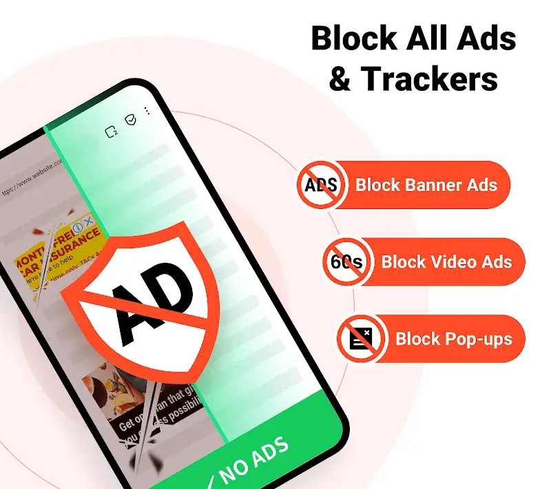 Free Adblocker Browser screenshot 1