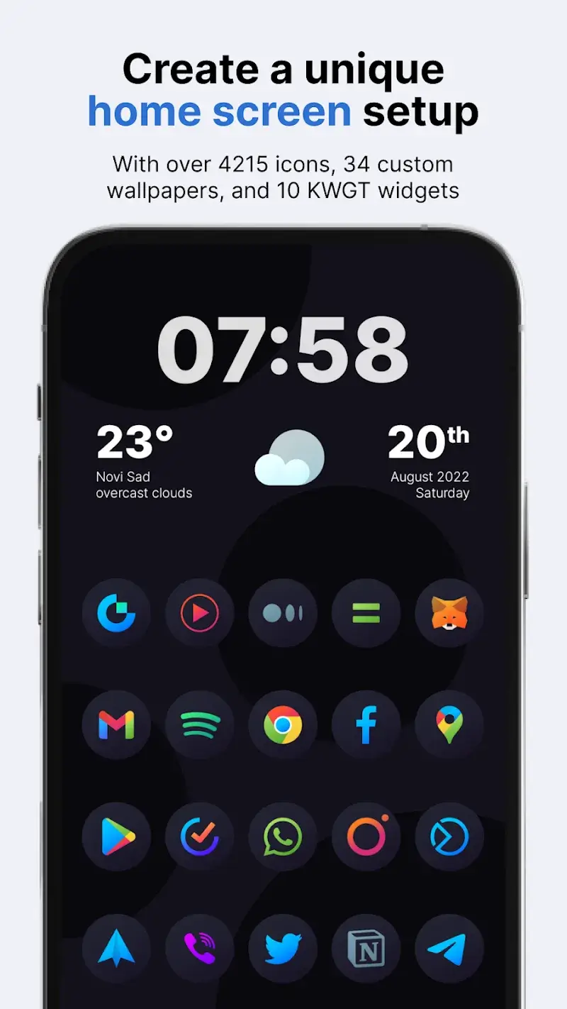 Hera Dark: Circle Icon Pack screenshot 1