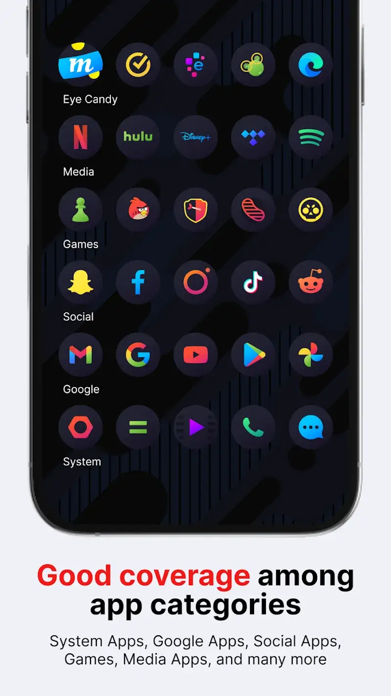 Hera Dark: Circle Icon Pack screenshot 1