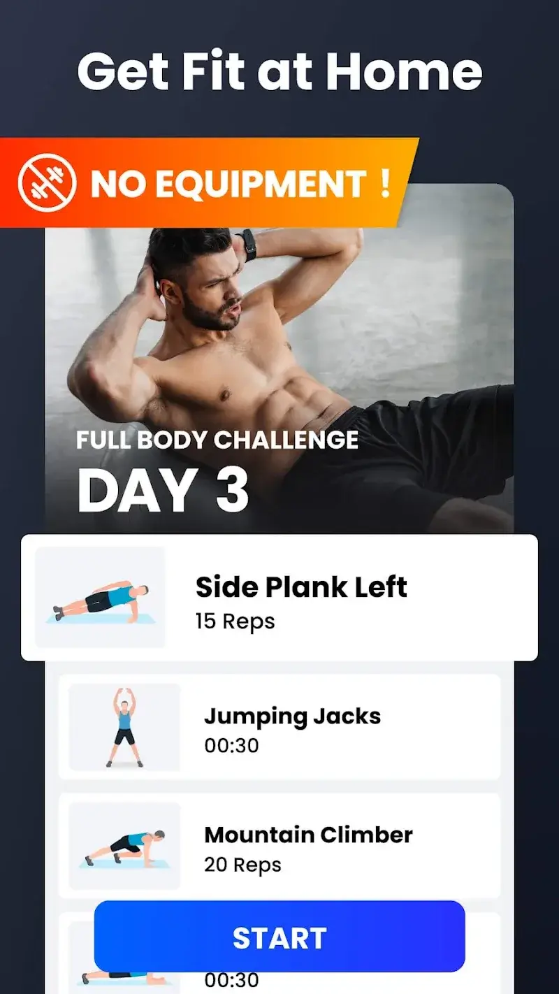 Home Workout - No Equipment screenshot 1