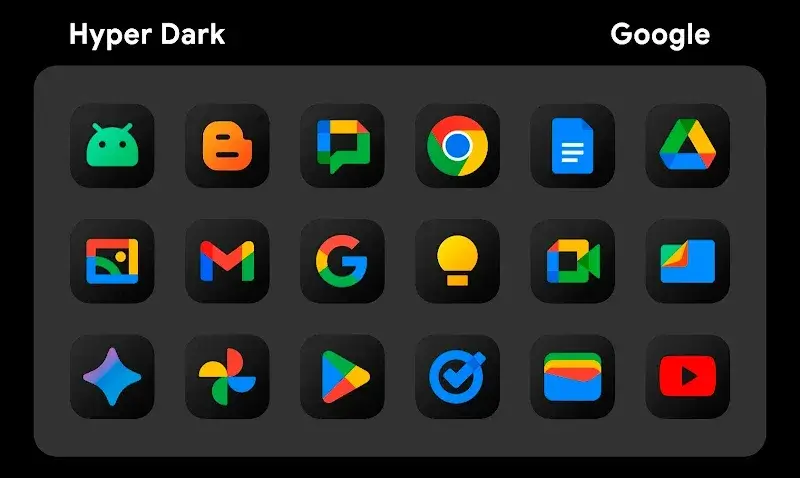 HyperDark - Icon Pack screenshot 1