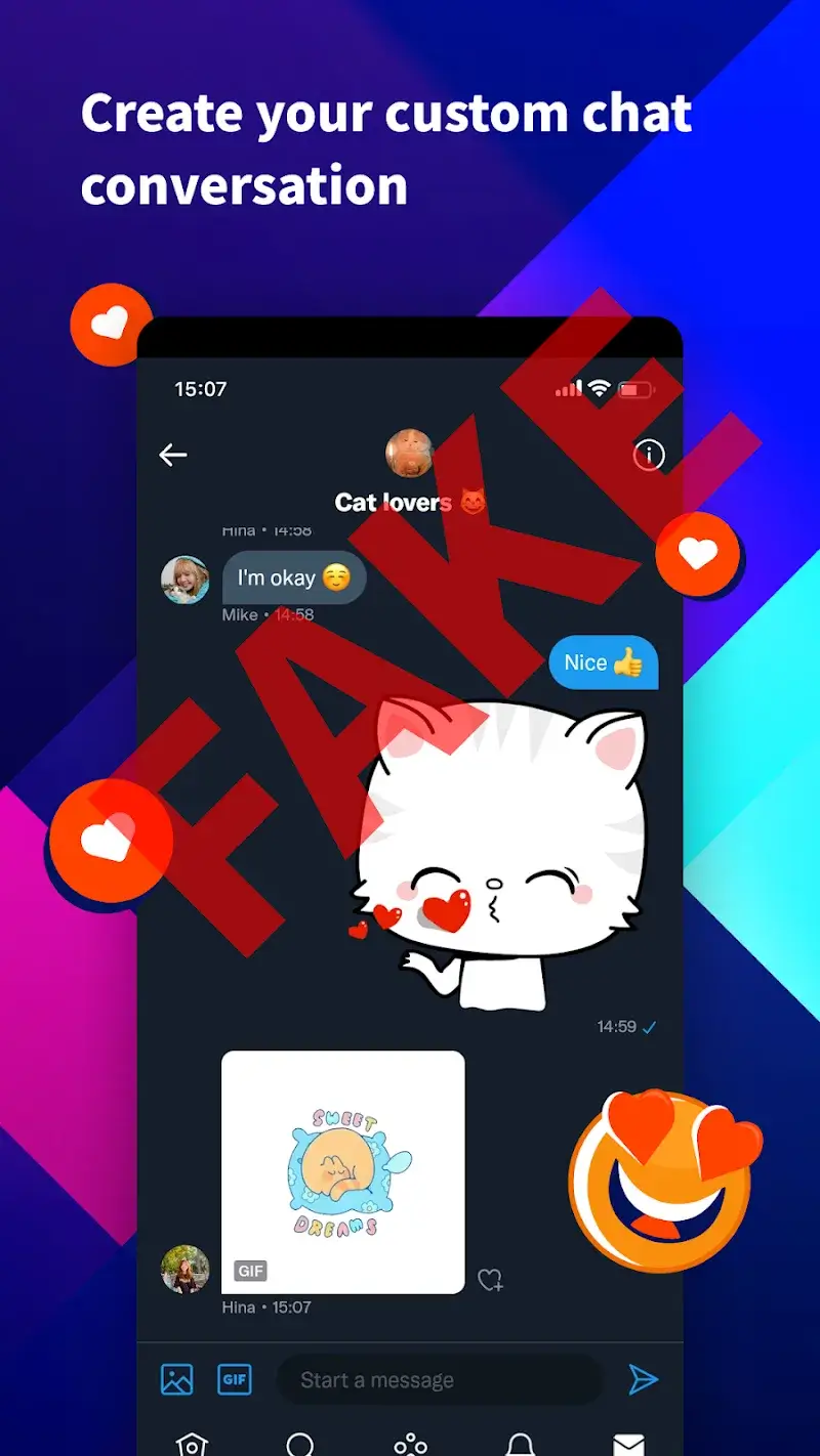 iFake: Fake Chat Messages screenshot 1