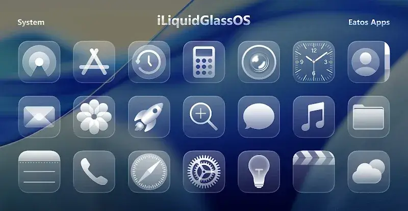iLiquidGlassOS screenshot 1