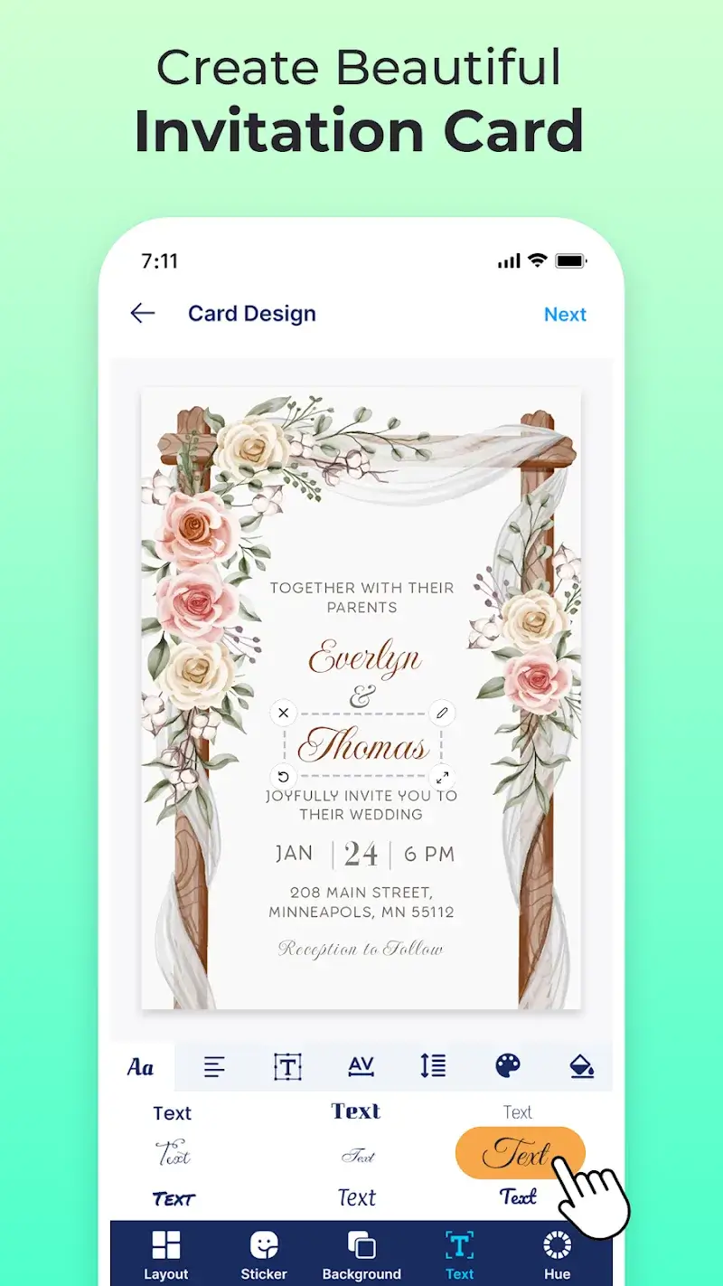 Invitation Maker & Card Design (Invites4U) screenshot 1