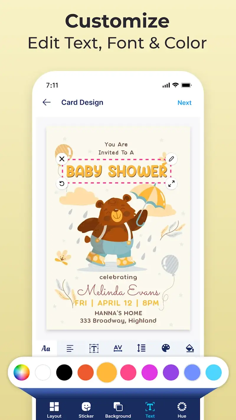 Invitation Maker & Card Design (Invites4U) screenshot 1