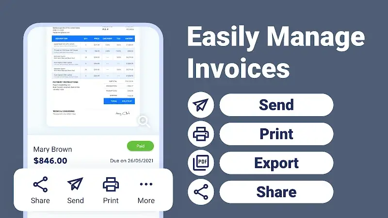 Invoice Maker, Invoices Manage screenshot 1