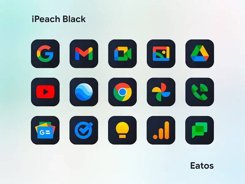 iPeach Black - Icon Pack screenshot 1