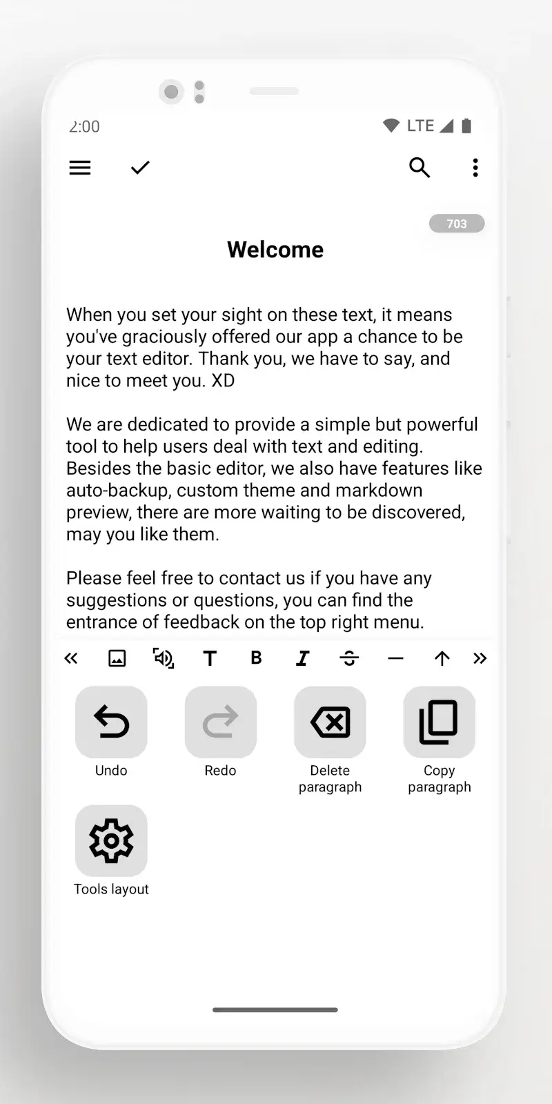 Lite Writer: Writing/Note/Memo screenshot 1
