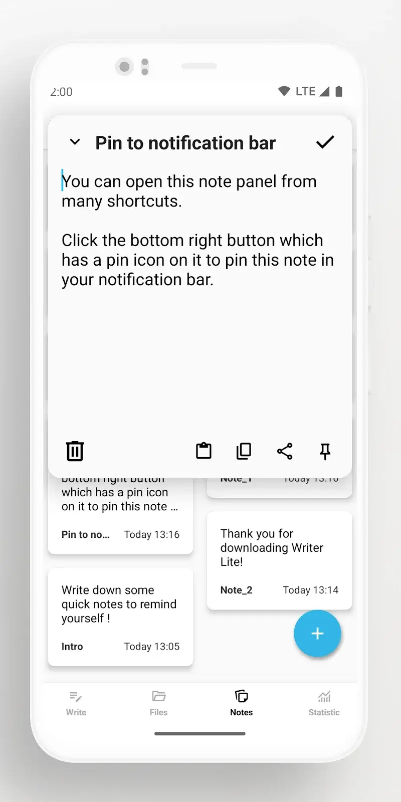 Lite Writer: Writing/Note/Memo screenshot 1