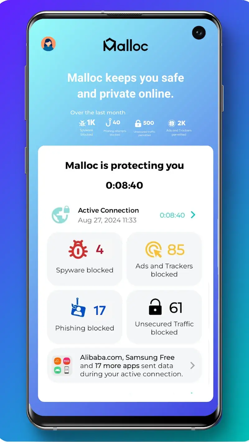 Malloc VPN screenshot 1