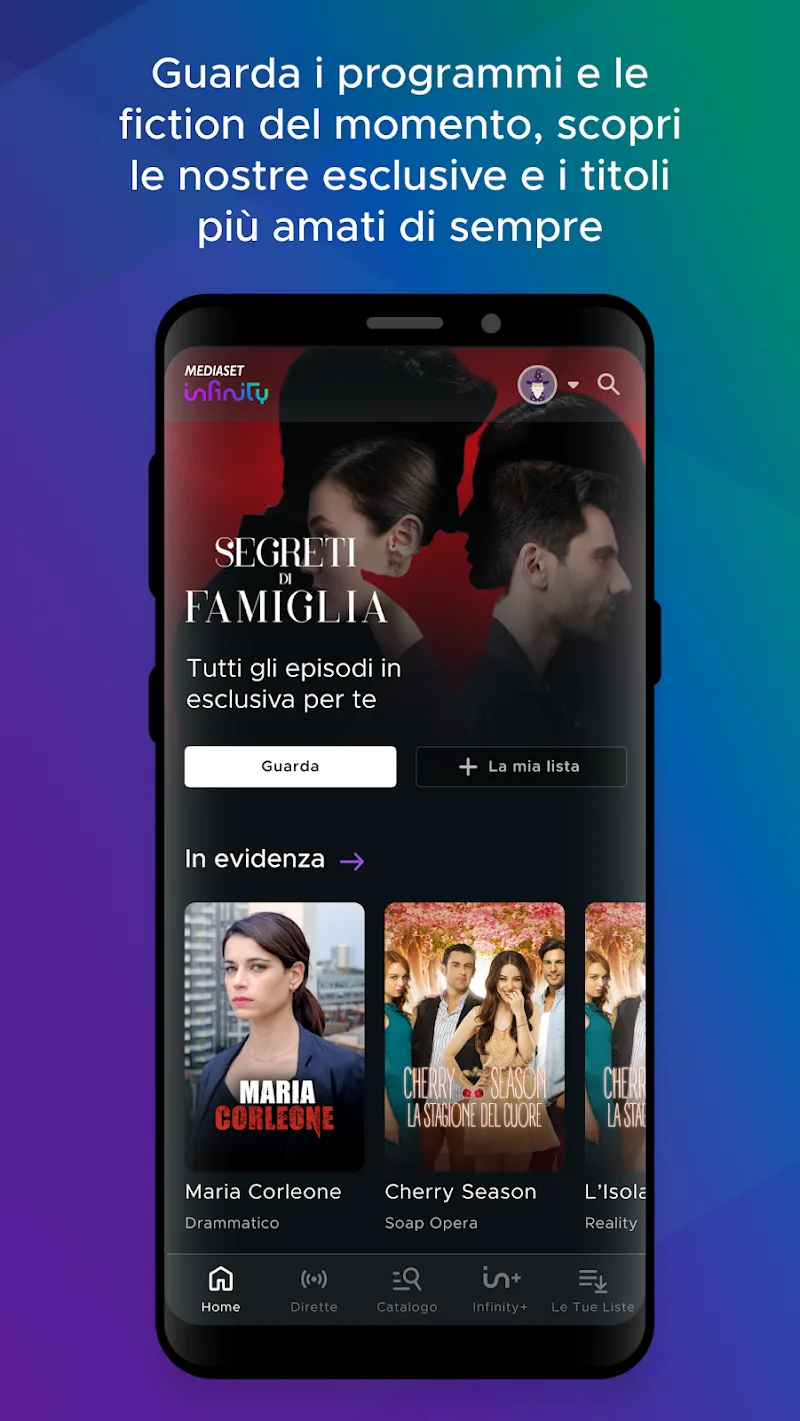 Mediaset Infinity Italia screenshot 1