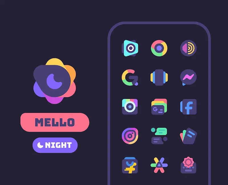 Mello Night Icon Pack screenshot 1