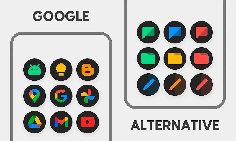 MiDark - Icon Pack (Round) screenshot 1