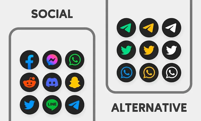 MiDark - Icon Pack (Round) screenshot 1