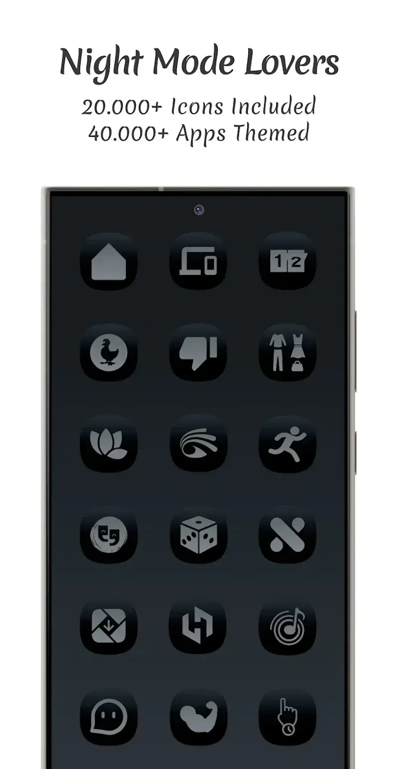 Midnight Dark Icon Pack screenshot 1