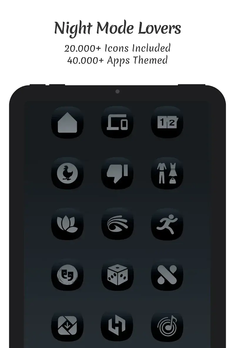 Midnight Dark Icon Pack screenshot 1