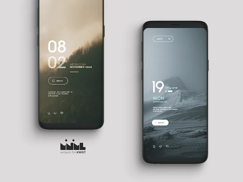 MNML KWGT screenshot 1
