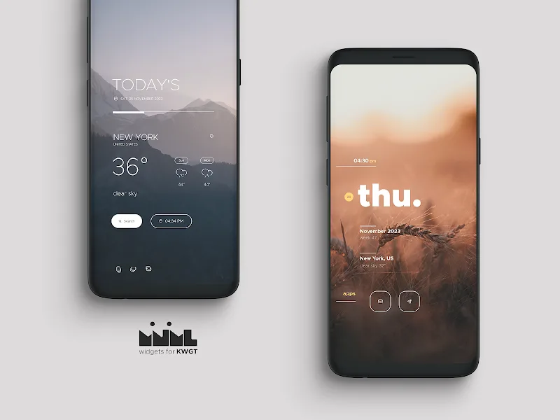MNML KWGT screenshot 1