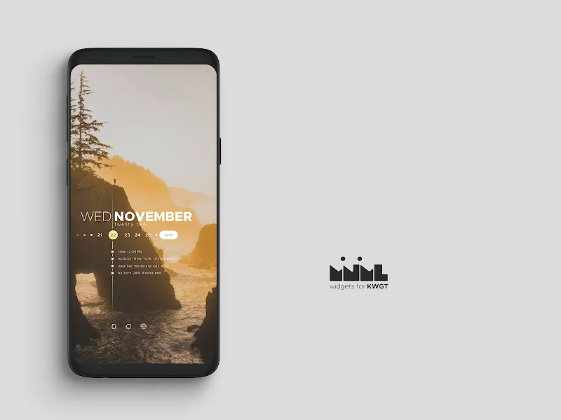 MNML KWGT screenshot 1