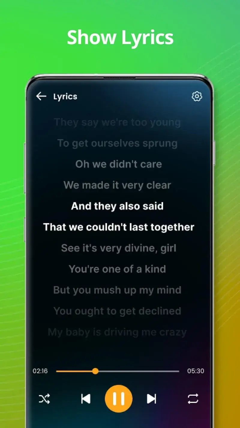 Music player screenshot 1