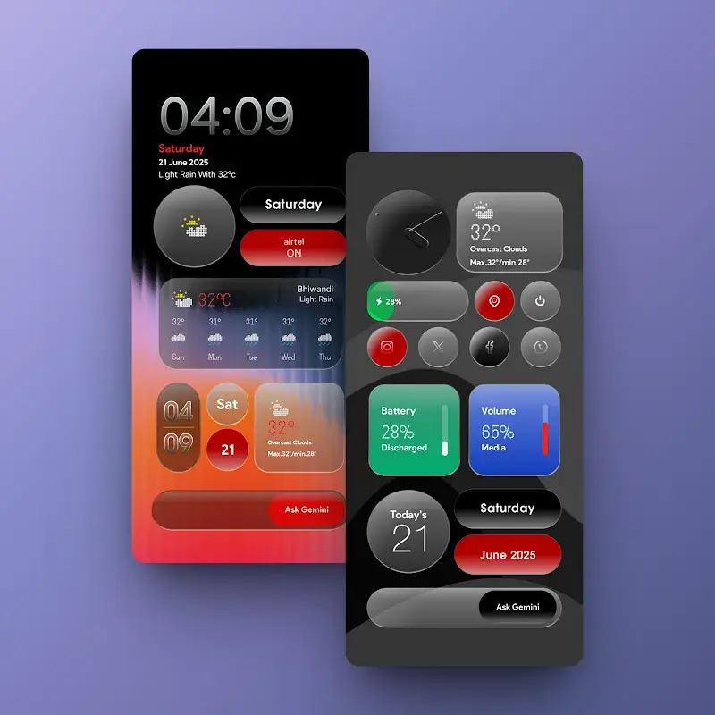 My Thing Glass Kwgt screenshot 1