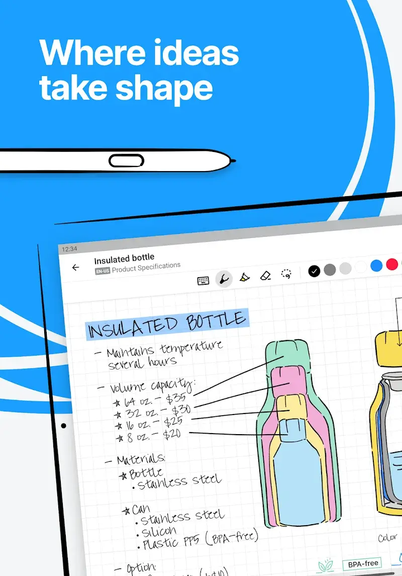 MyScript Notes for Students (Nebo) screenshot 1