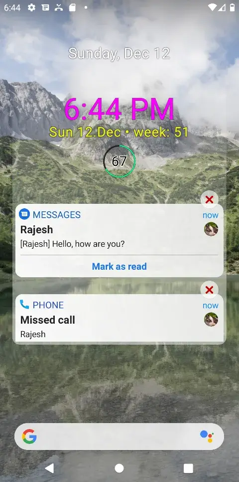 Notification Widget screenshot 1