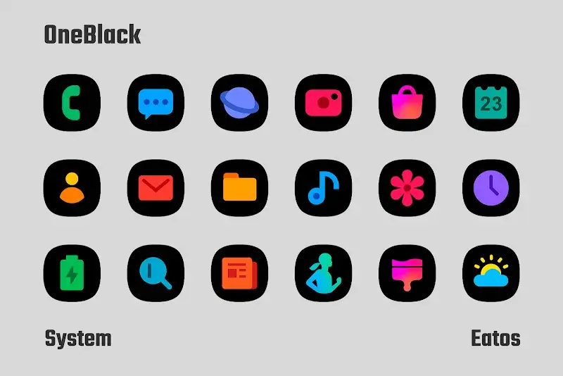 OneBlack - Icon Pack screenshot 1