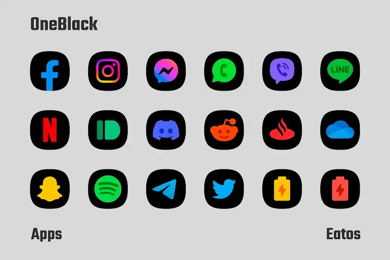 OneBlack - Icon Pack screenshot 1