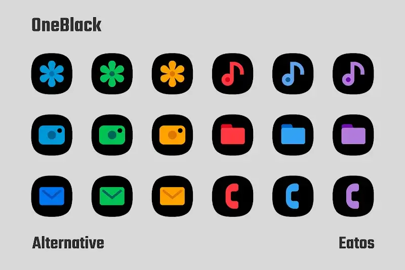 OneBlack - Icon Pack screenshot 1