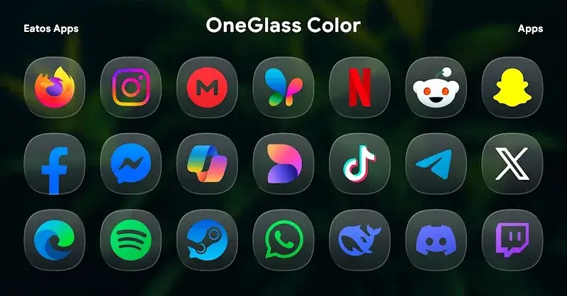 OneGlass 8 (Color) - Icon Pack screenshot 1