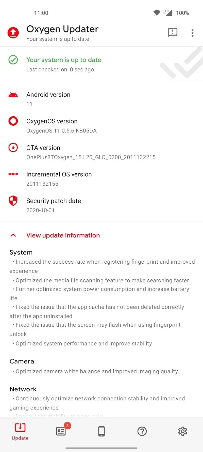 Oxygen Updater screenshot 1