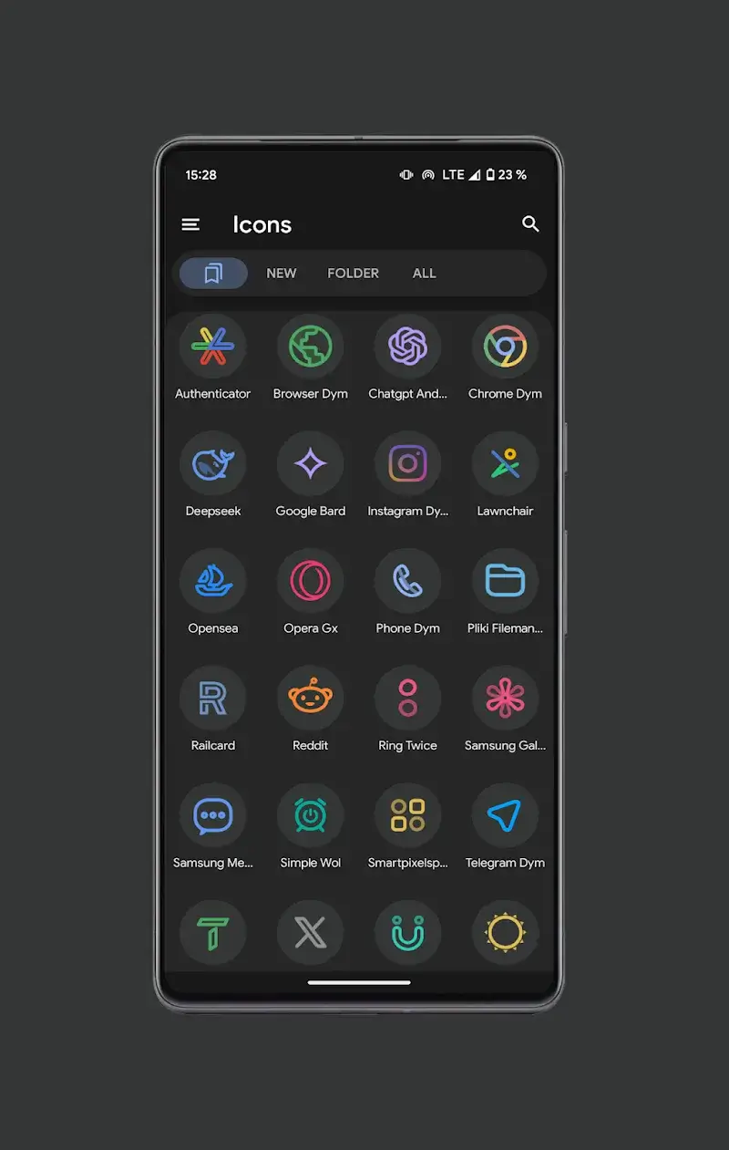 Pix Material Dark Icon Pack screenshot 1