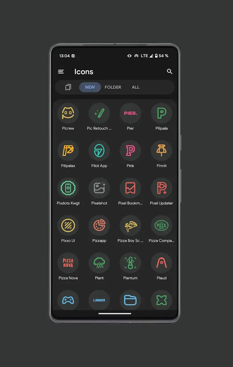 Pix Material Dark Icon Pack screenshot 1