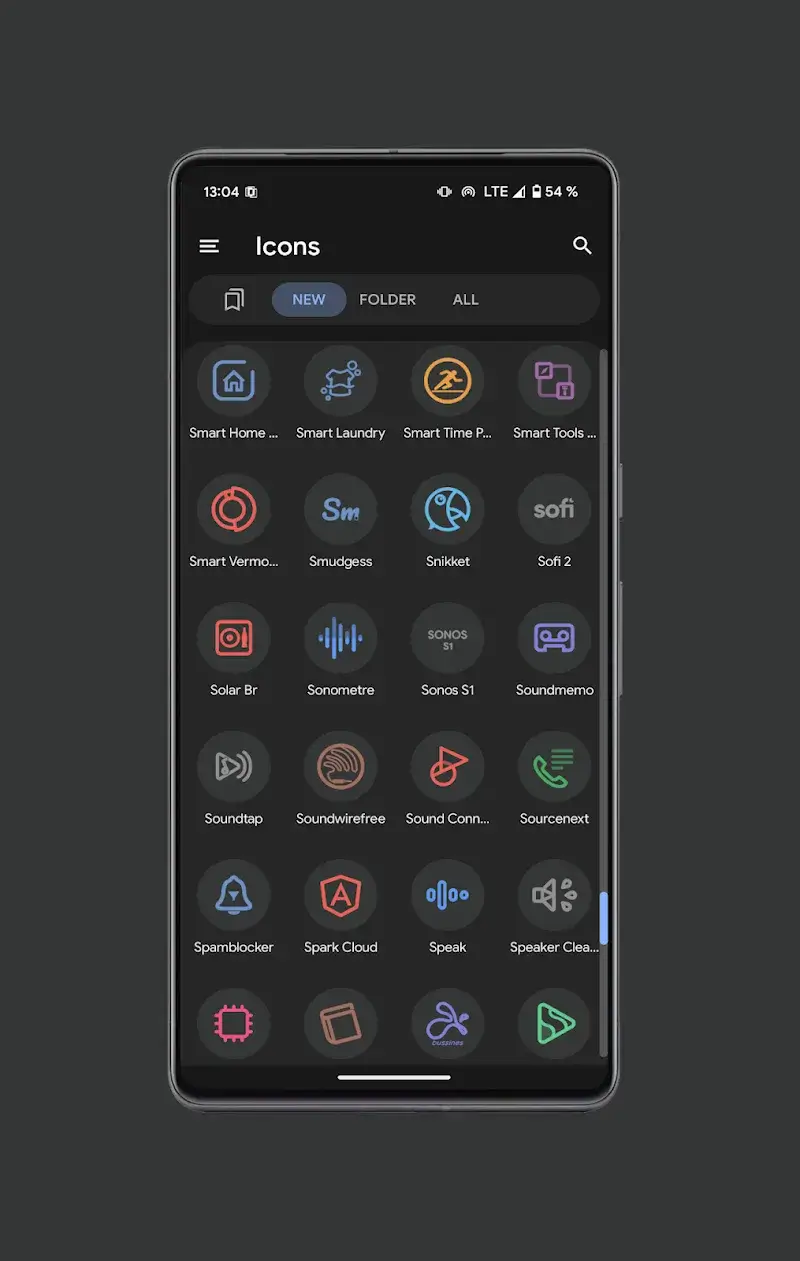 Pix Material Dark Icon Pack screenshot 1