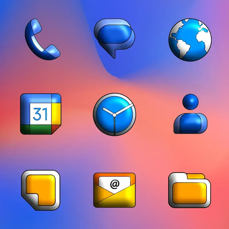Pixly Limitless 3D - Icon Pack screenshot 1