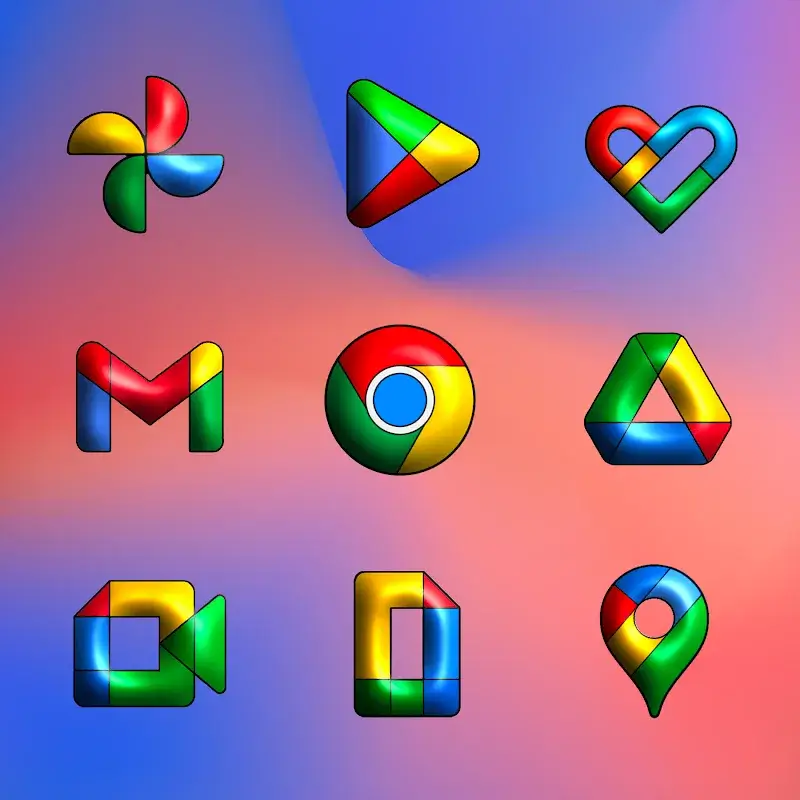 Pixly Limitless 3D - Icon Pack screenshot 1