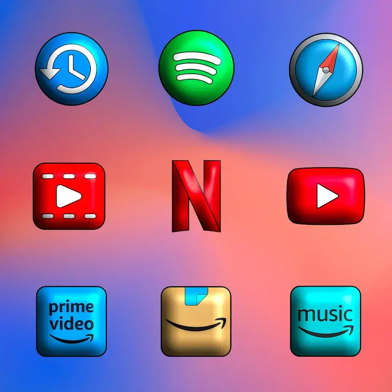 Pixly Limitless 3D - Icon Pack screenshot 1