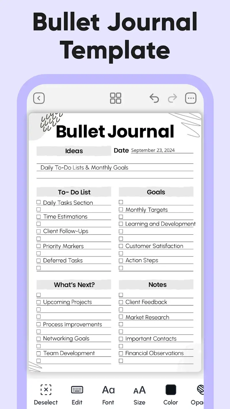 Daily Planner and Journal screenshot 1