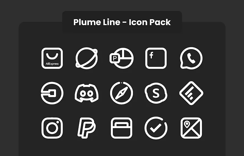 Plume Line - Icon Pack screenshot 1