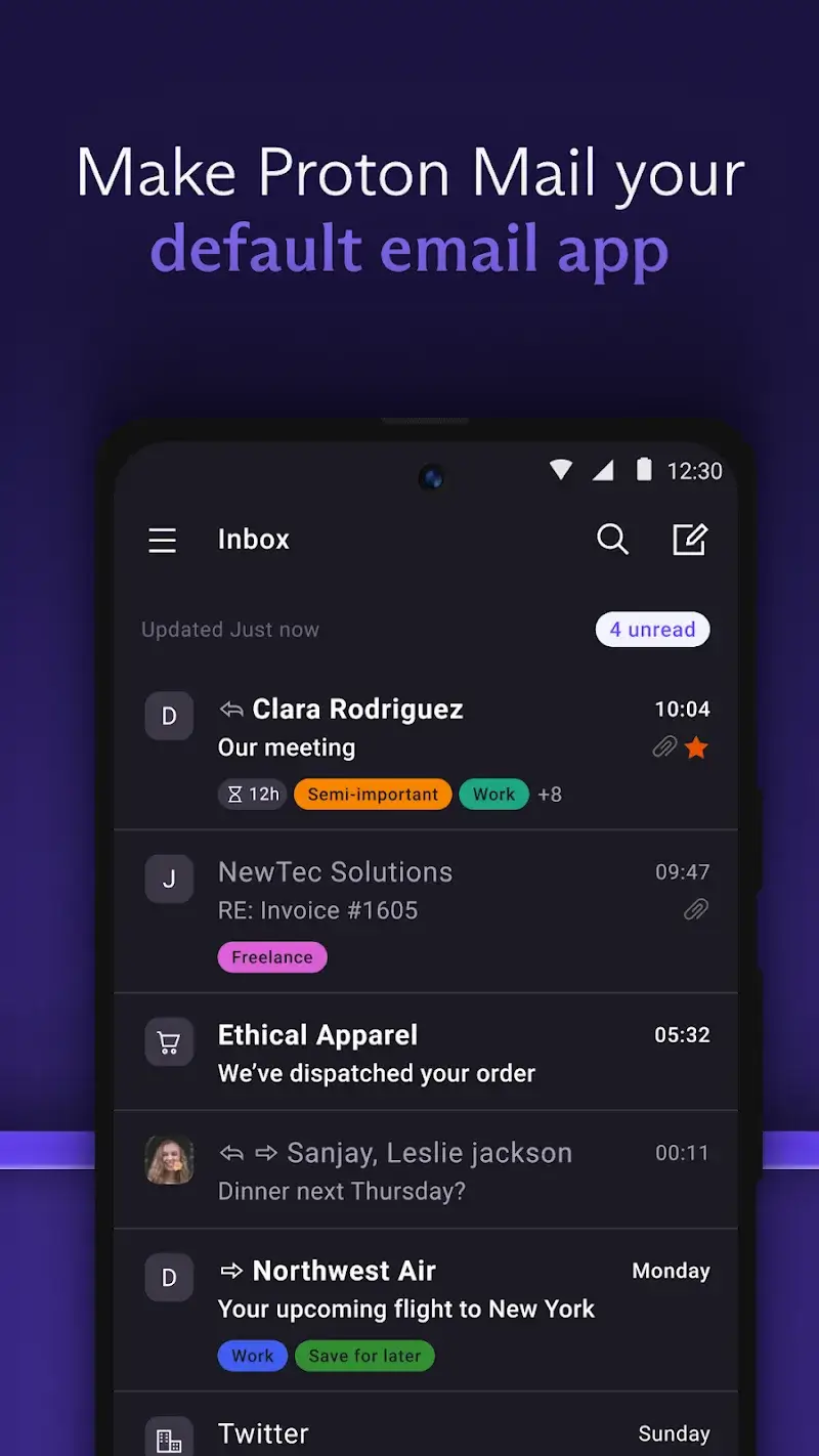 Proton Mail: Encrypted Email screenshot 1