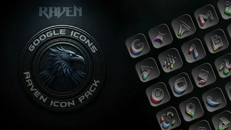Raven Dark Icon Pack screenshot 1