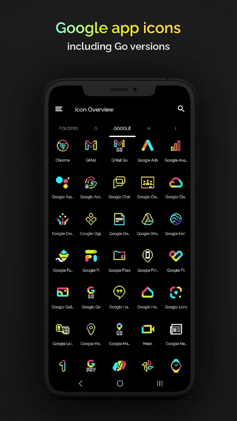 Retro Mode - Icon Pack (Neon) screenshot 1