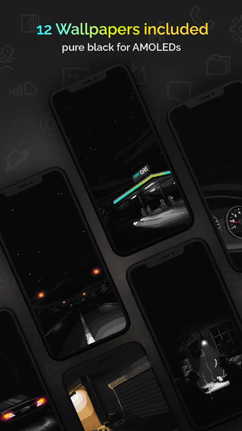 Retro Mode - Icon Pack (Neon) screenshot 1