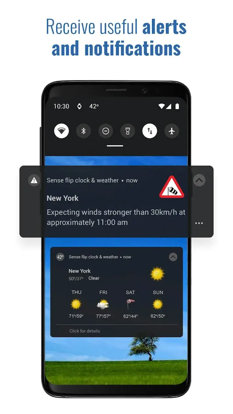 Sense Flip Clock & Weather screenshot 1