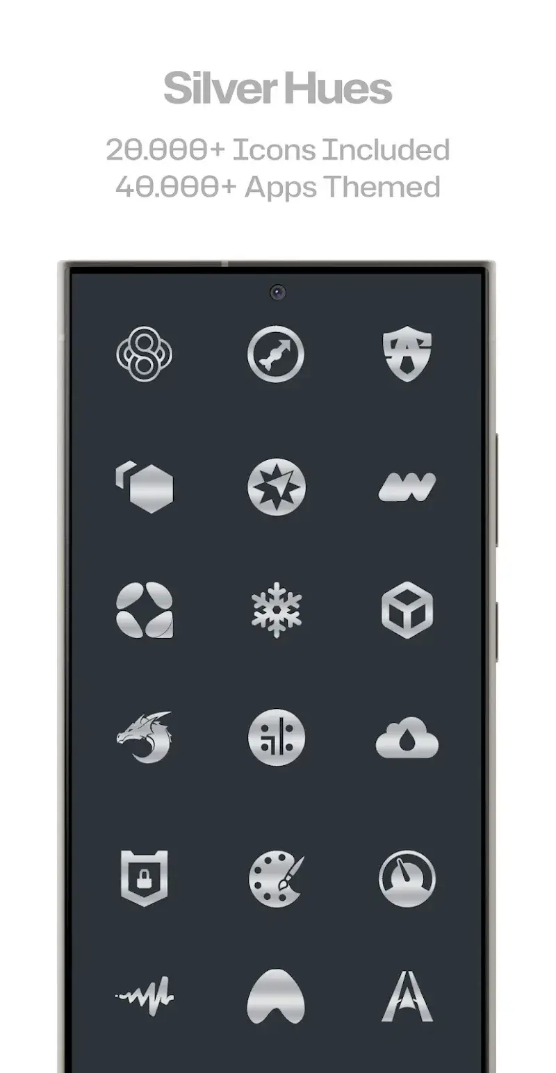 Silver Steel Icon Pack screenshot 1