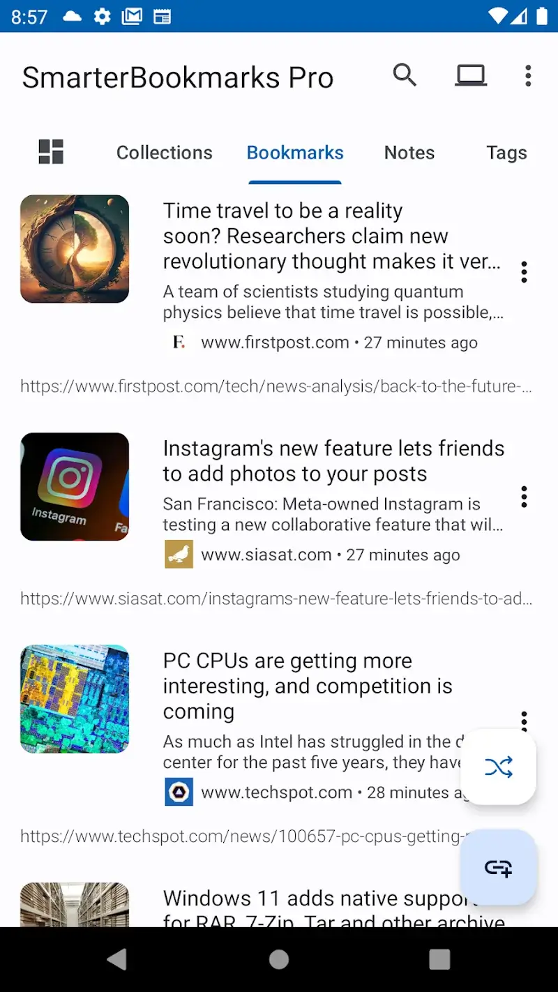 Smarter Bookmarks screenshot 1