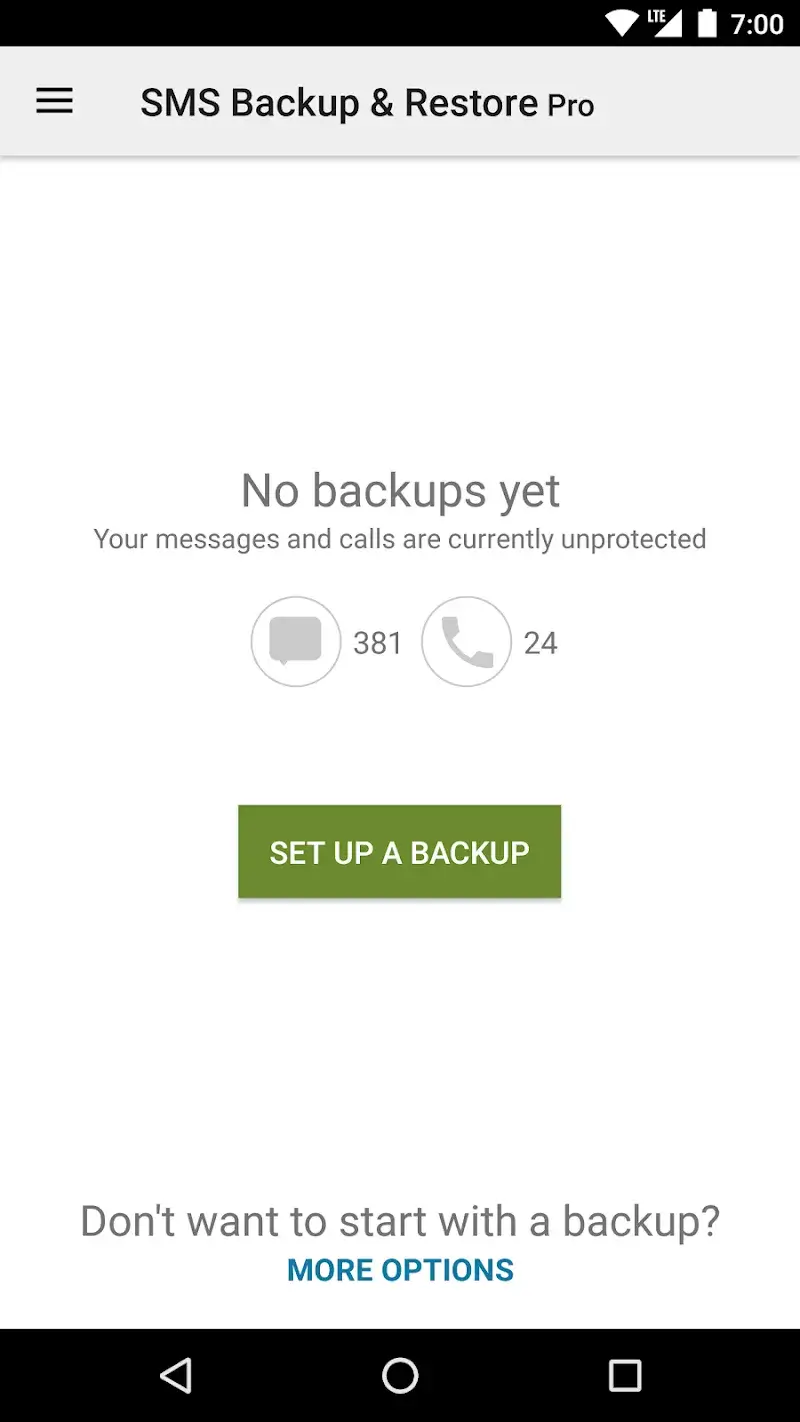 SMS Backup & Restore Pro screenshot 1